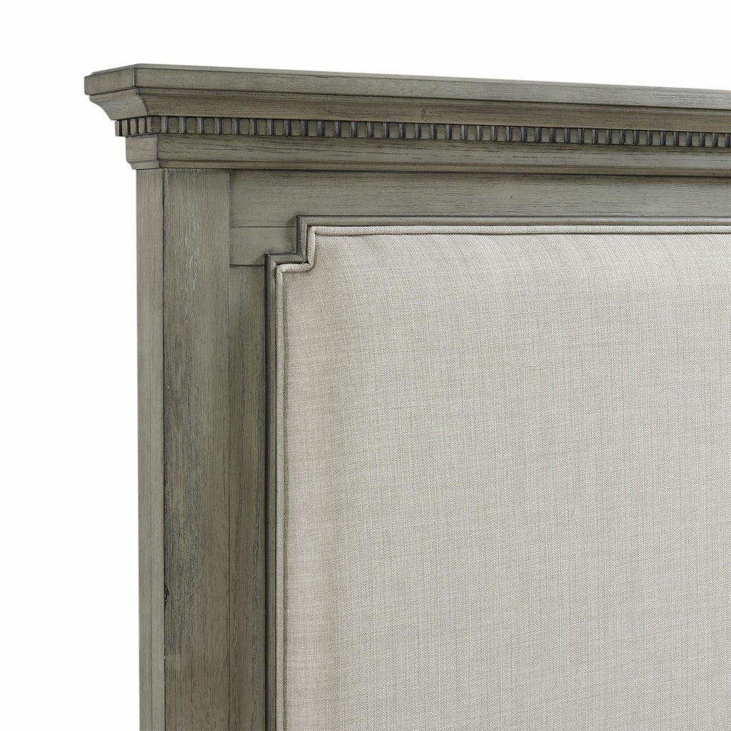 King Grey Wood Panel Bed B52591