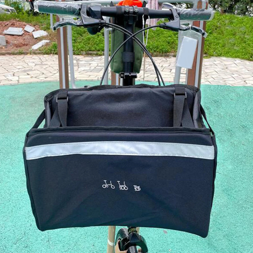 Folding Bike Basket with Rain Cover T590586