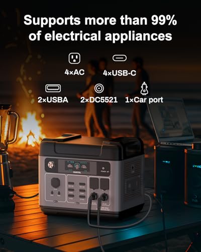 2400W Solar Generator with 200W Solar Panel, 2048Wh Power Station Q617598