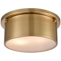 Satin Brass Flush Mount with Frosted Glass M89309