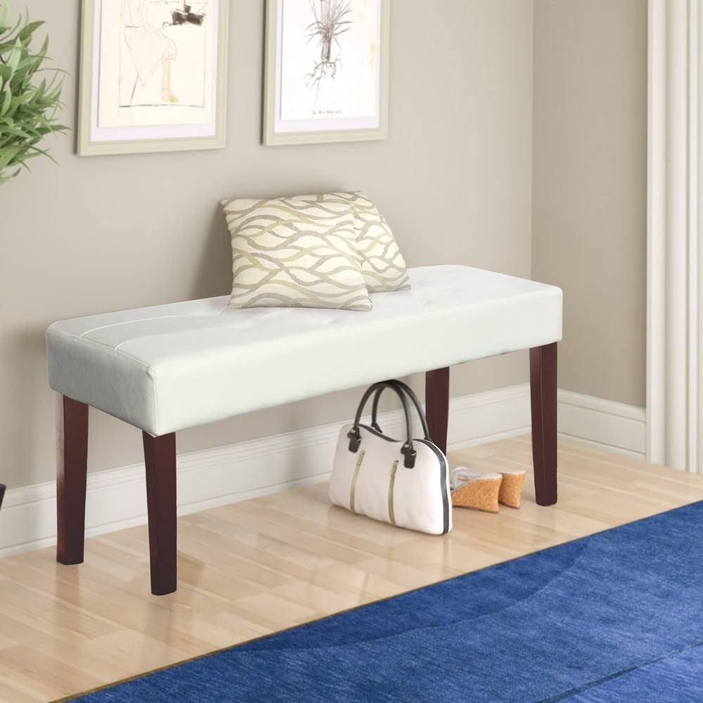 24-Panel Bench in Leatherette Brown N106