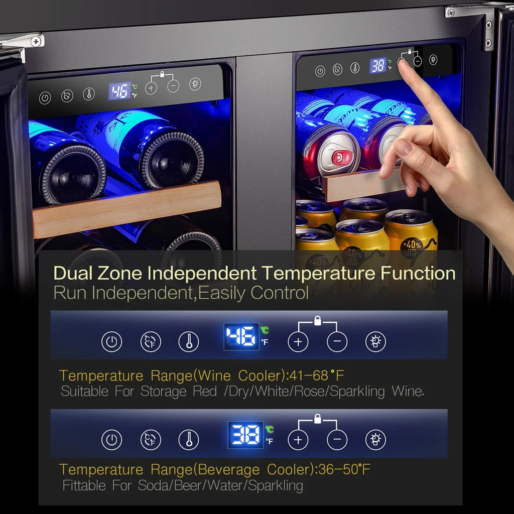 24'' Dual Zone Wine Refrigerator Z618