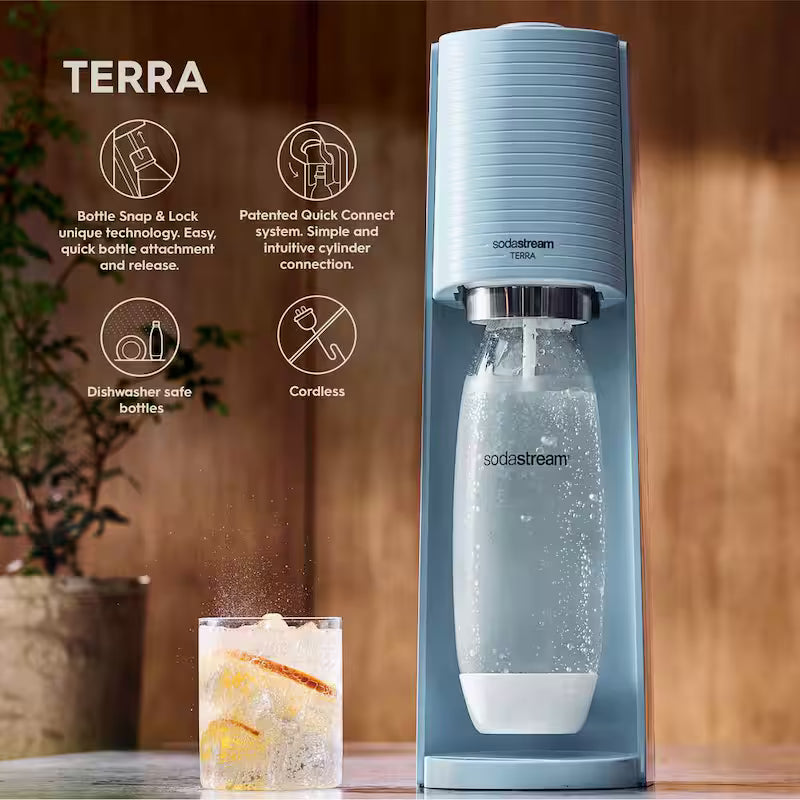 Misty Blue Soda Machine and Sparkling Water Maker Kit I6605
