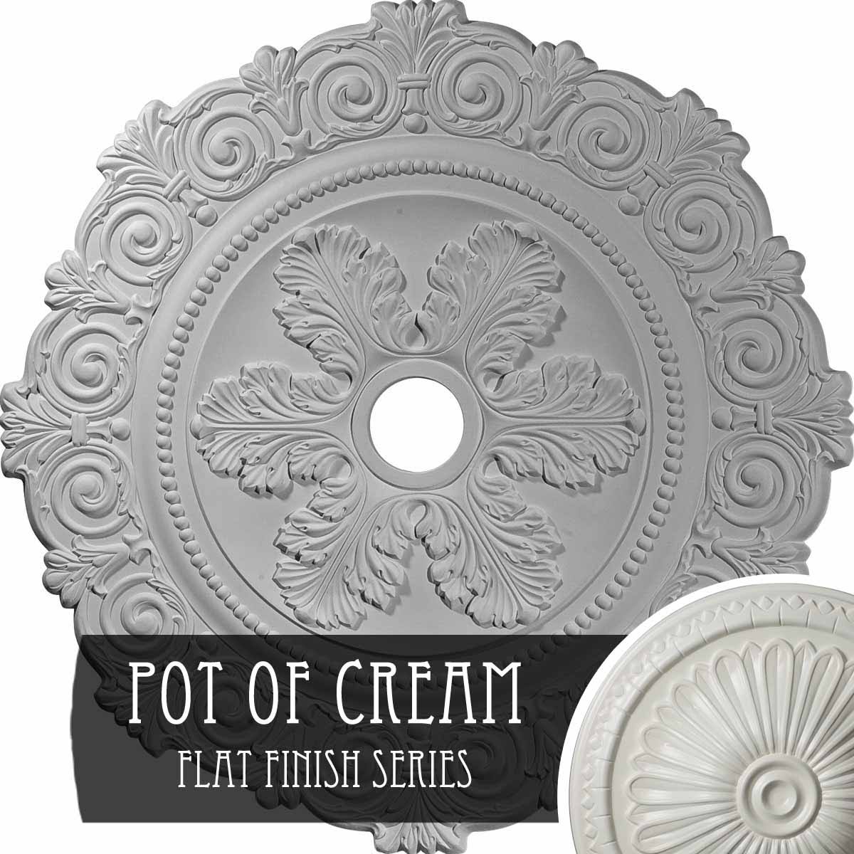 Scroll Medallion Pot of Cream Finished U564390