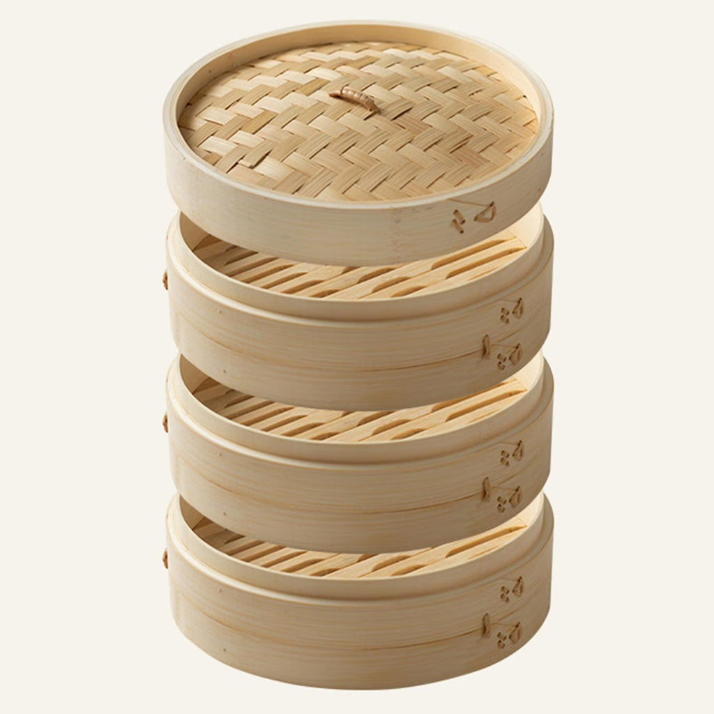Bamboo Steamer Basket 3 Tier Dia 25.4cm F226178