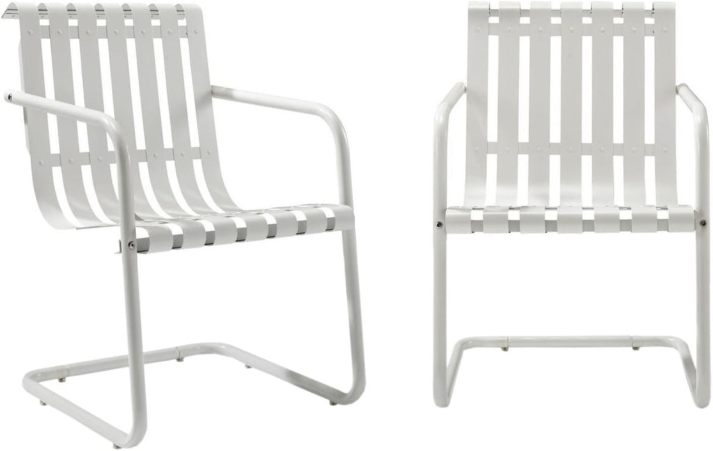 Caribbean Blue Metal Outdoor Spring Chair (Set of 2) R748862