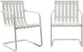 Caribbean Blue Metal Outdoor Spring Chair (Set of 2) R748862