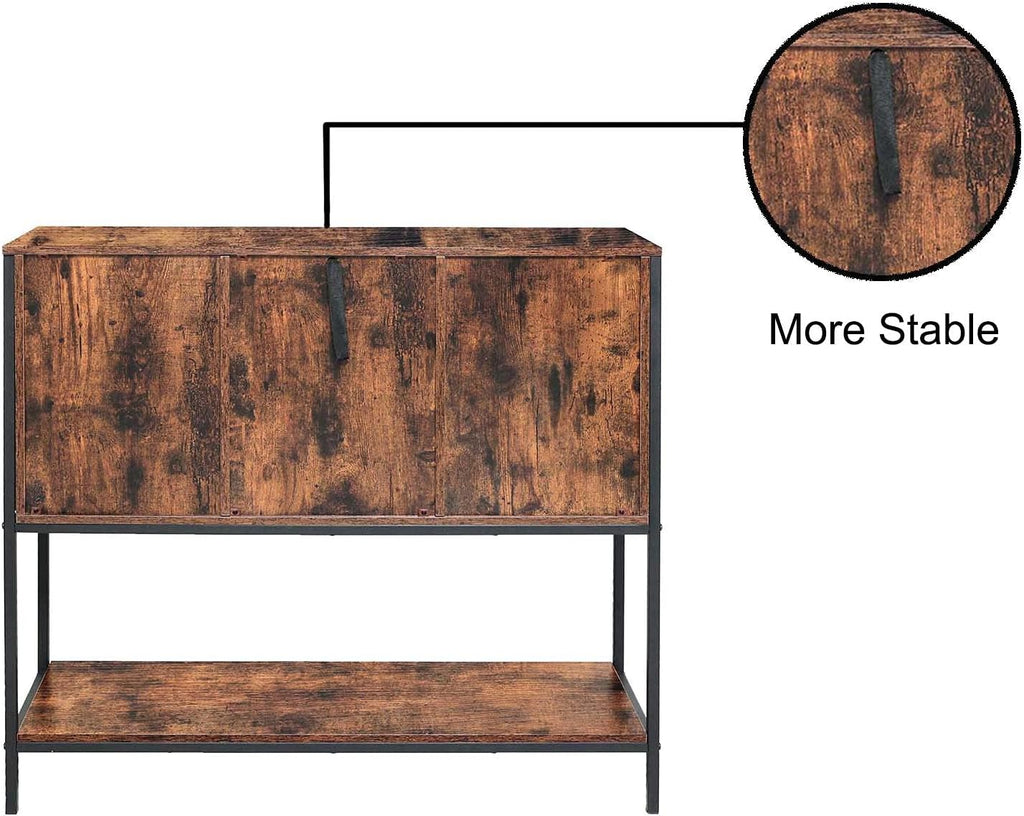 Rustic Brown Storage Cabinet with 2 Drawers S762