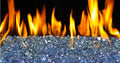 24x22 Carribean Blue Fireplace Fire Glass Y1266