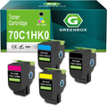 4 Pack High Yield Remanufactured Toner Cartridge for Lexmark Printer J745