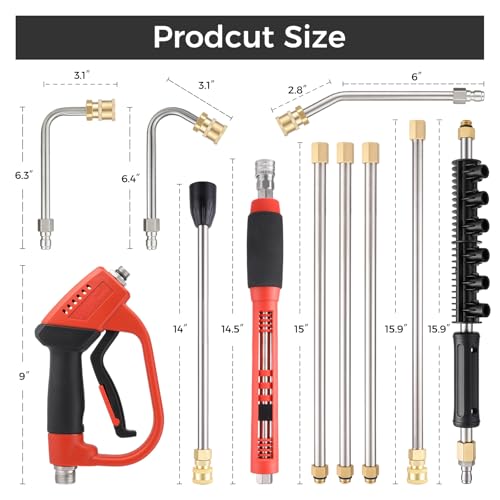 5000PSI Pressure Washer Gun with 21Pcs Accessories T845415