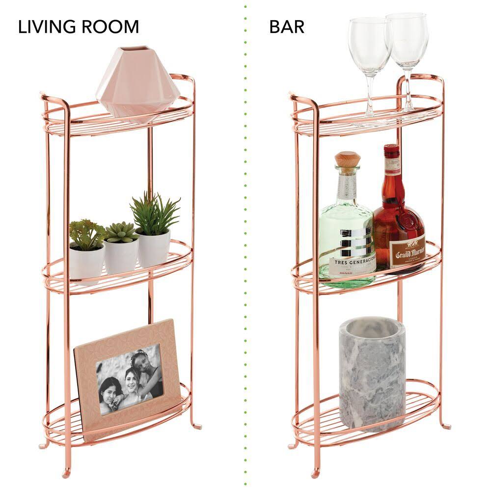 3 Tier Metal Bathroom Shelving Unit with 3 Basket Bins L1191