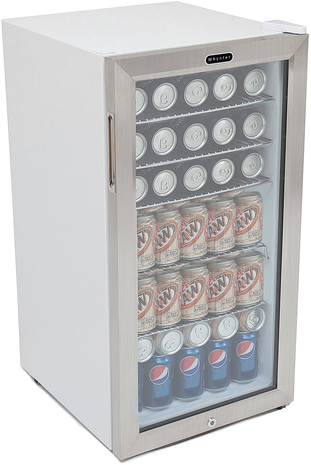 Stainless Steel Beverage Refrigerator With Lock Q116