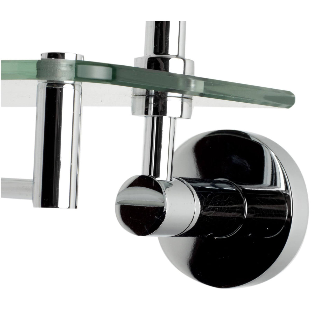 Polished Chrome Double Glass Shower Shelf Q96438