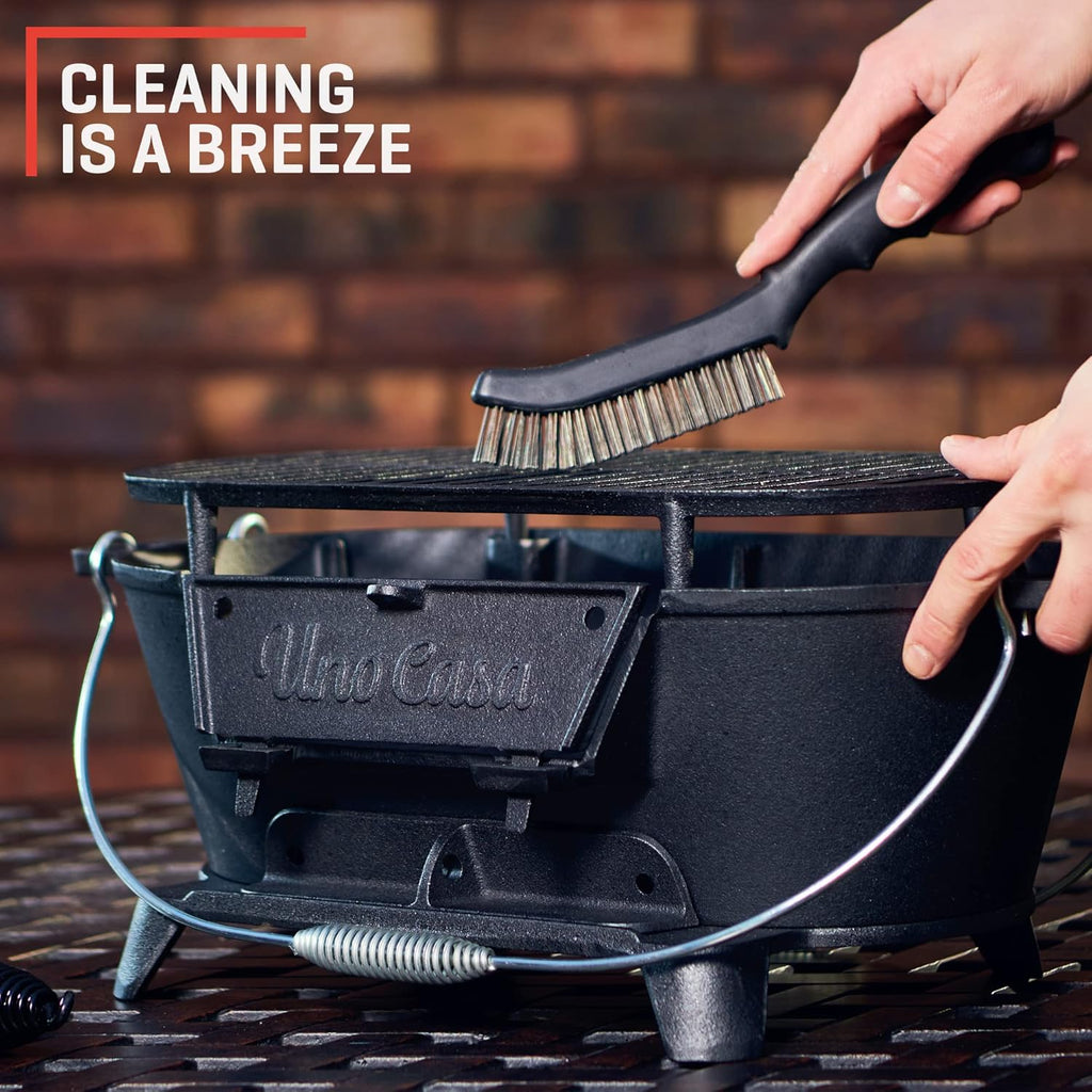 Pre-Seasoned Small Charcoal Grill with Waterproof Cover Y1000