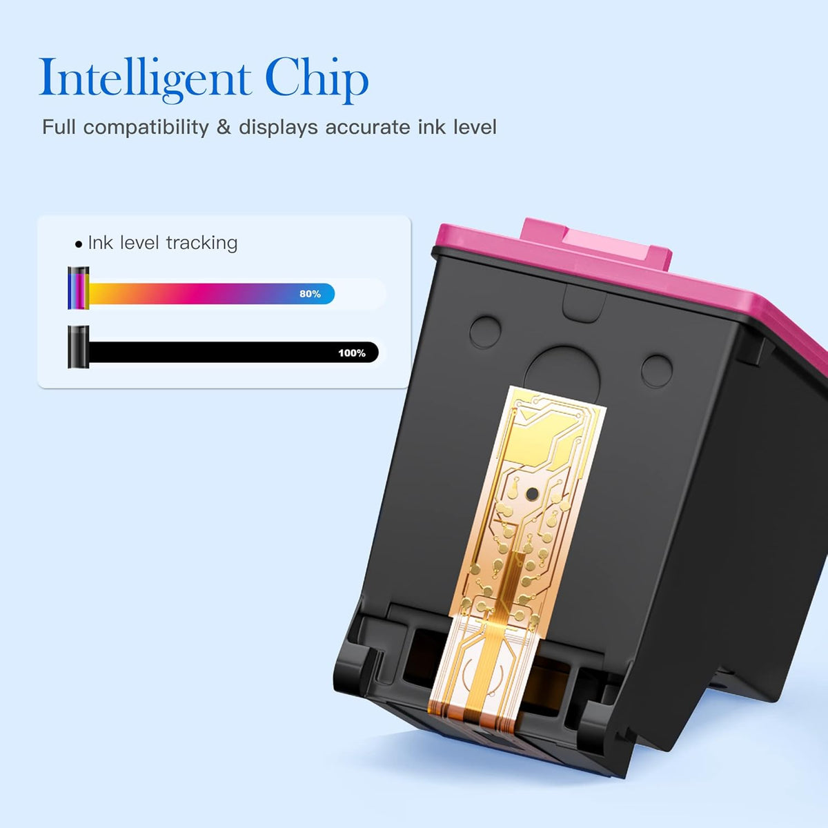 Remanufactured Ink Cartridge Replacement 1 Black 1 Color Pack of 2 P258323