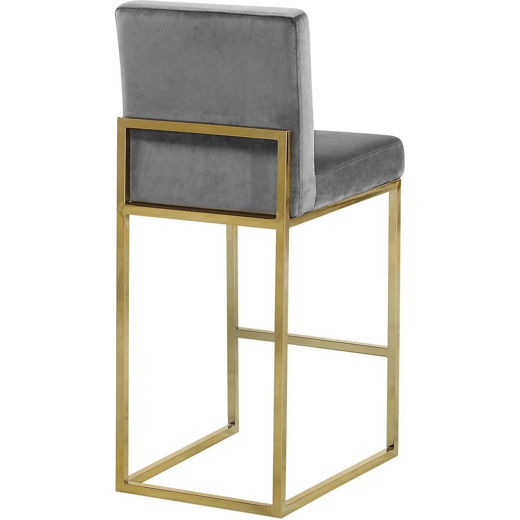 Gray Velvet Counter Stool V743378