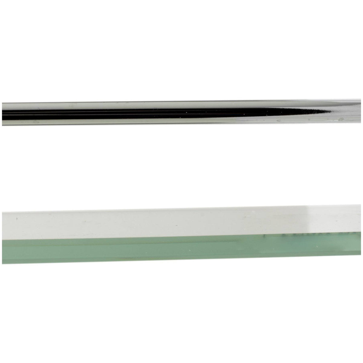 Polished Chrome Double Glass Shower Shelf Q96438