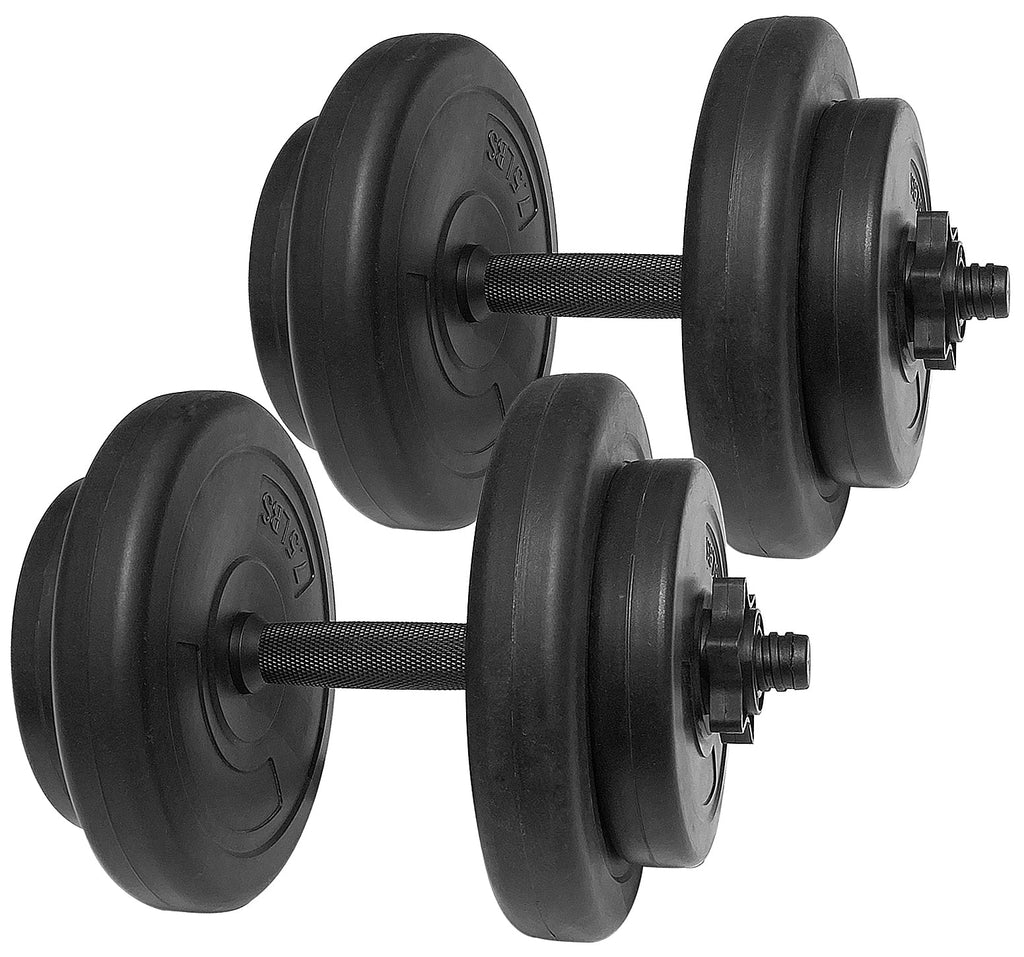 Black Adjustable Vinyl Dumbbell Set V9842