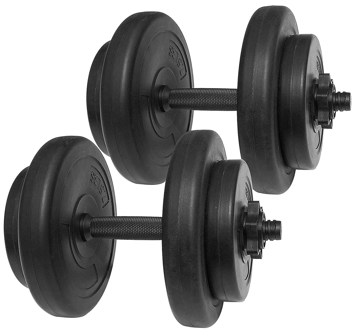 Black Adjustable Vinyl Dumbbell Set V9842
