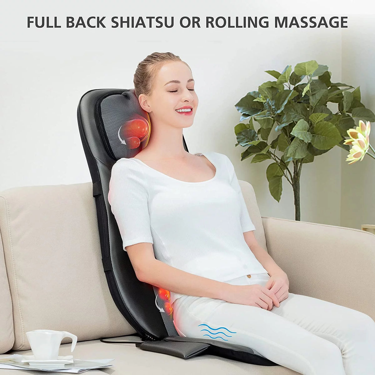 Shiatsu Full Back Massager with Heat O3586