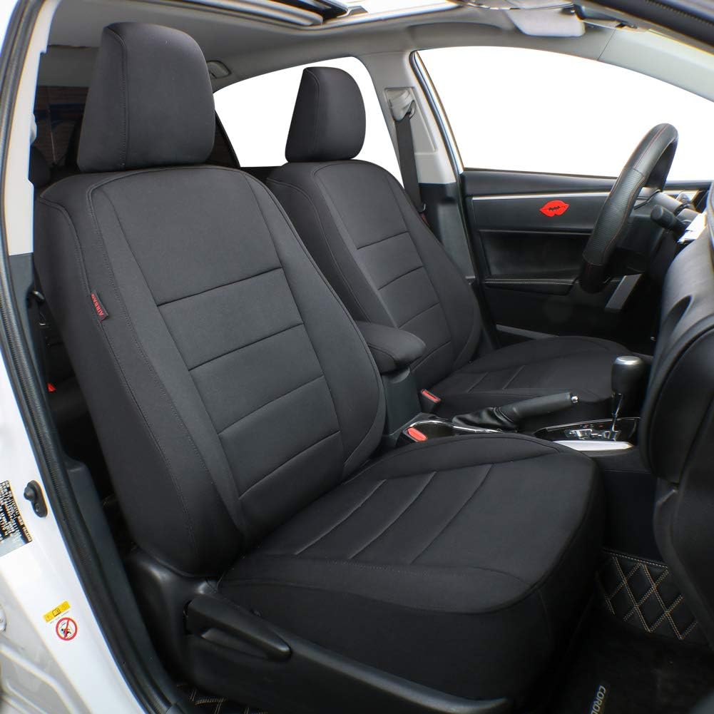 Custom Fit Full Set Car Seat Covers Leatherette Black F492