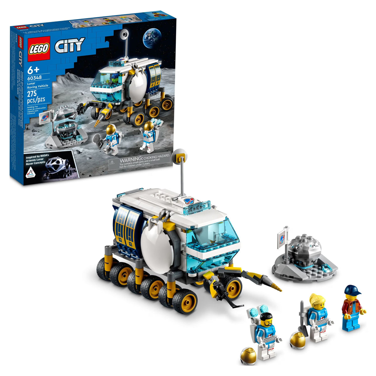Lunar Roving Vehicle Toy Set with 3 Astronaut Minifigures W264925
