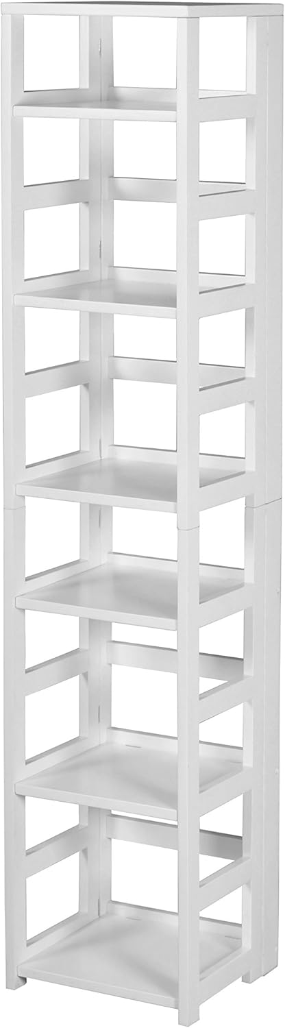 Square Folding Bookcase, 34-inch, Medium Oak X711627