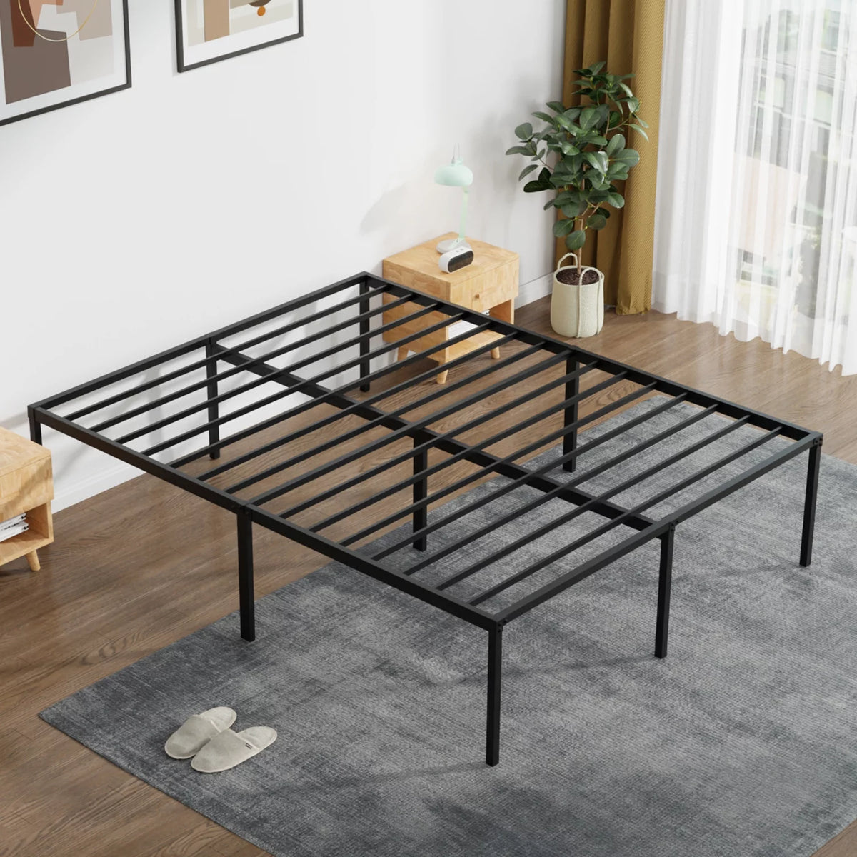 King Size 18 Inch Metal Platform Bed Frame M1460