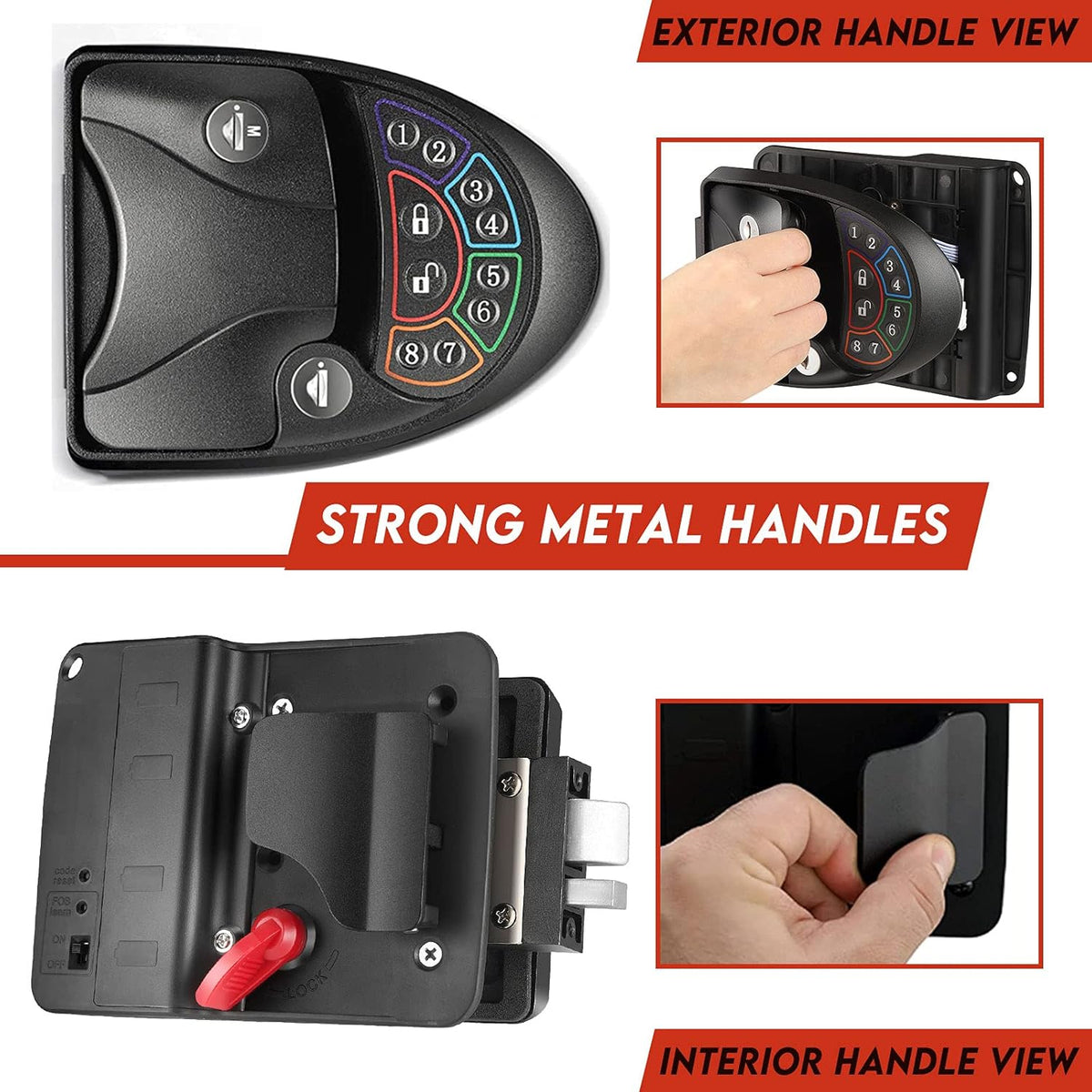 Keyless Entry RV Door Lock with Deadbolt and 2 Remote Key Z212