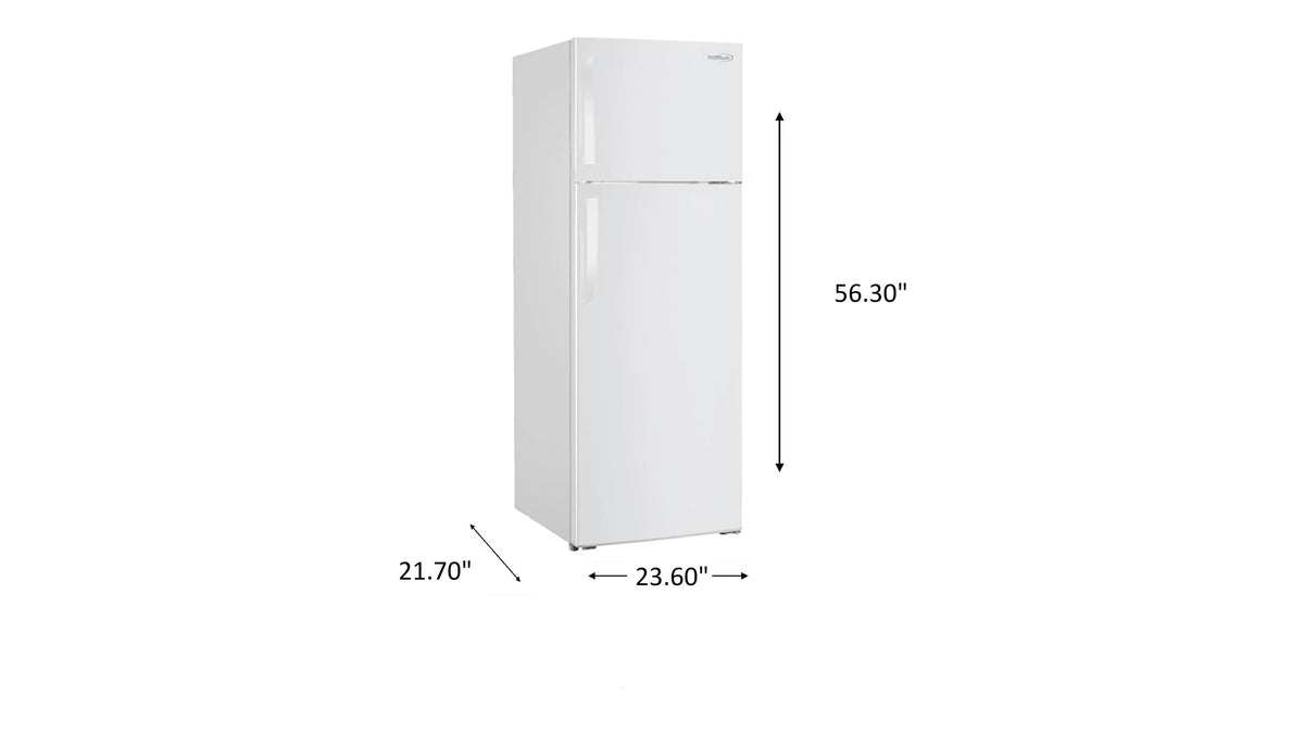 7.1 cu. Ft. Frost Free Top Freezer Refrigerator in White E2014