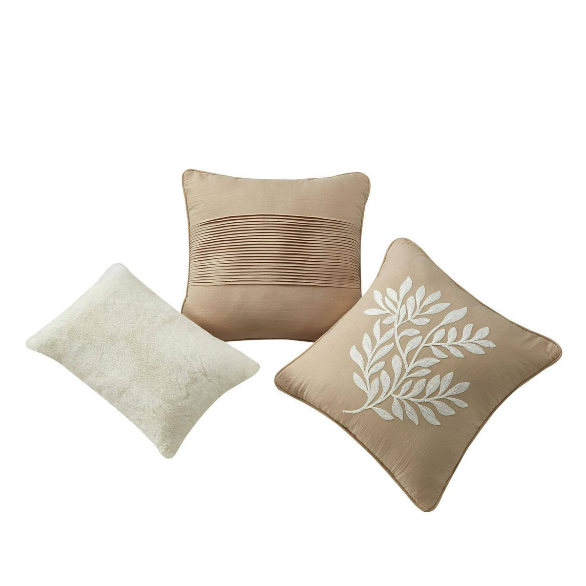 12 Piece Beige Queen Bedding Set M122648