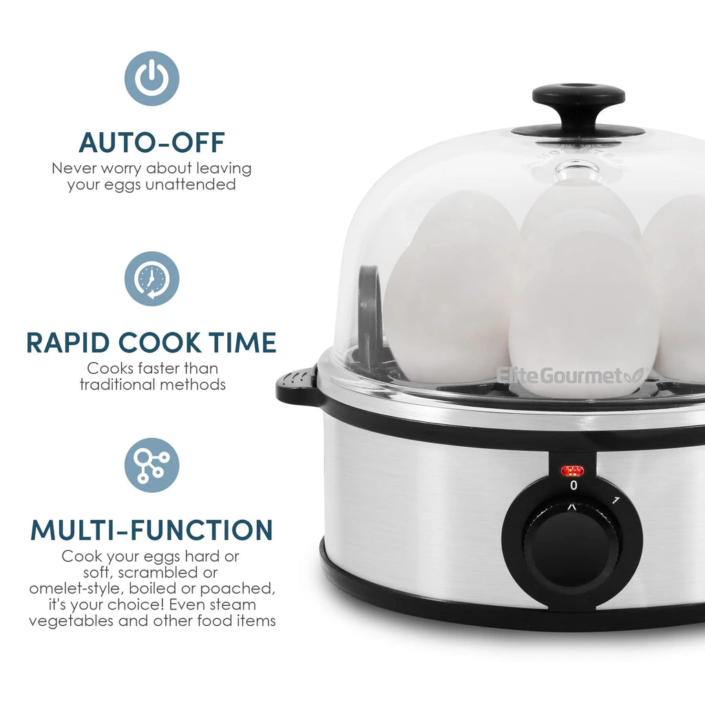 Electric Egg Cooker with Auto Shut-Off, 7 Egg Z6886