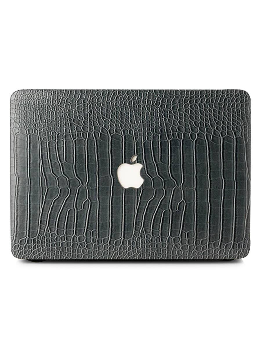 Faux Crocodile MacBook Case - Charcoal T863