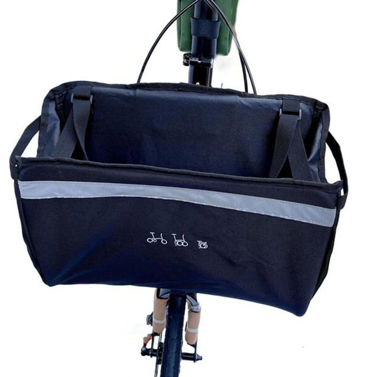 Folding Bike Basket with Rain Cover T590586