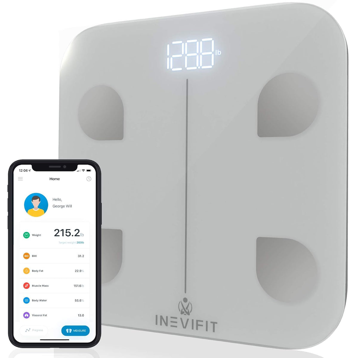 Black Smart Body Fat Scale Pack of 2 I2508