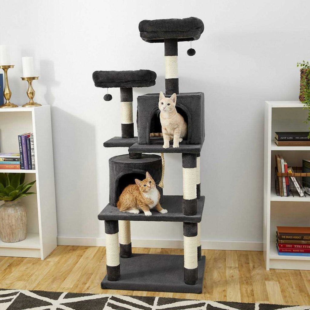 61-in Faux Fur Cat Tree Condo Y290