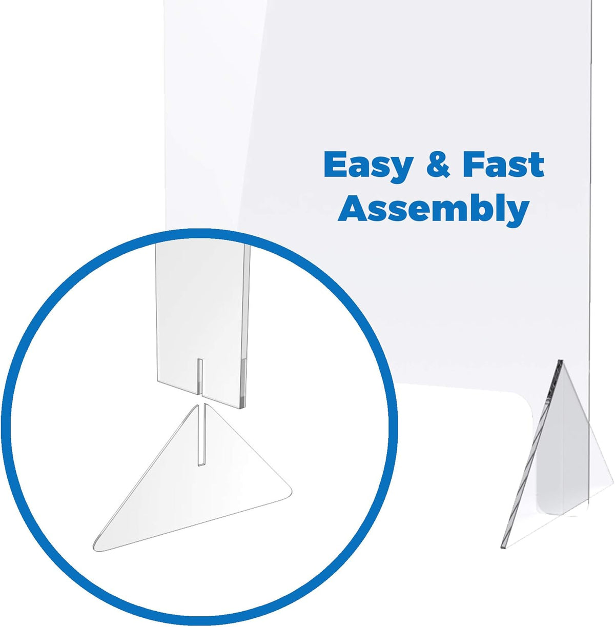 Plexiglass Sneeze Guard Shield for Counter W48131