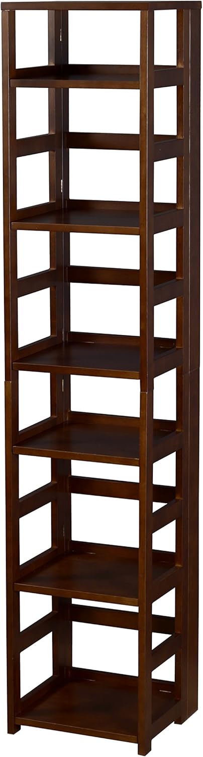 Square Folding Bookcase, 34-inch, Medium Oak X711627