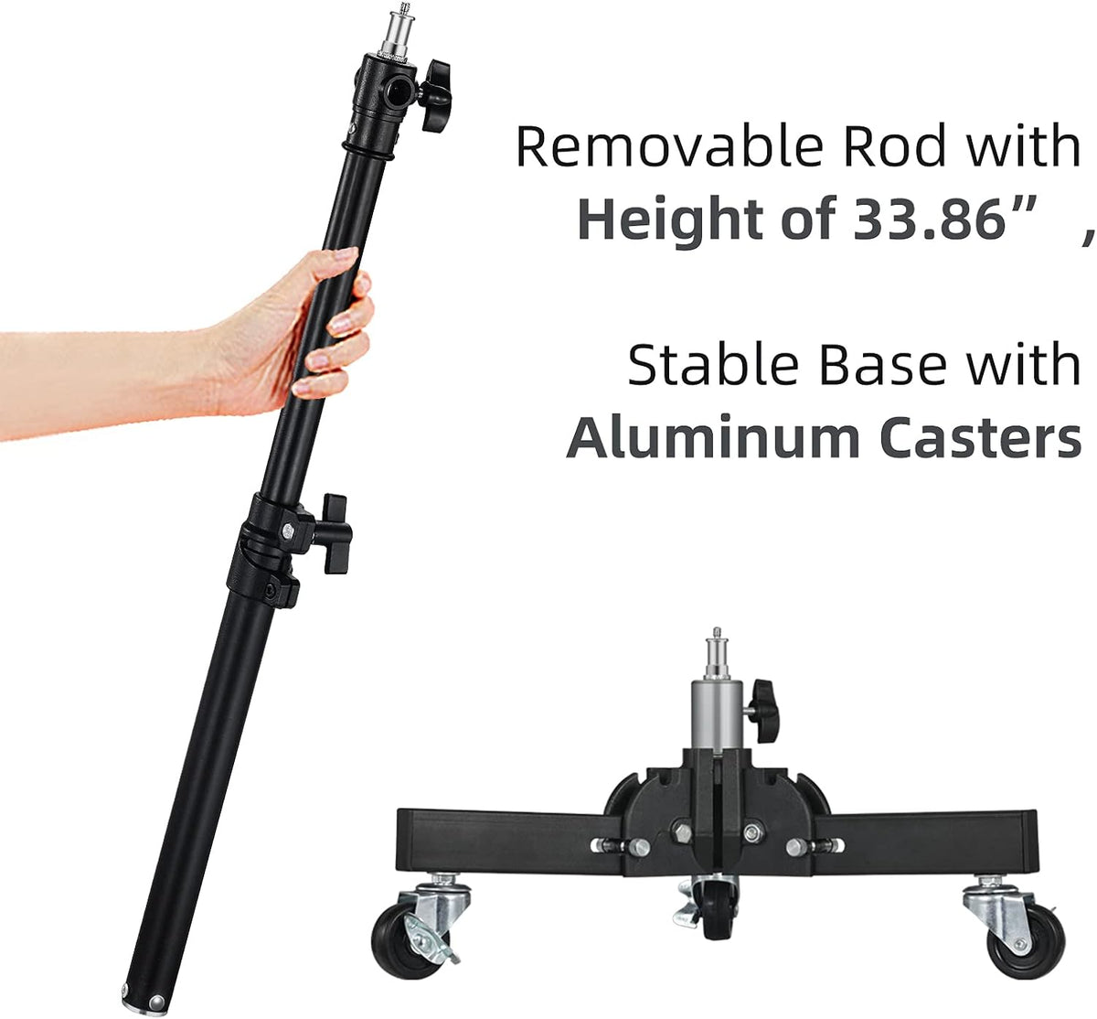2 Pack Heavy Duty Aluminum Alloy Photography Light Stands Kit X626