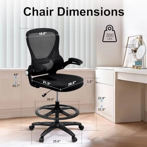 Ergonomic Mesh Office Chair with Lumbar Support Black O98020