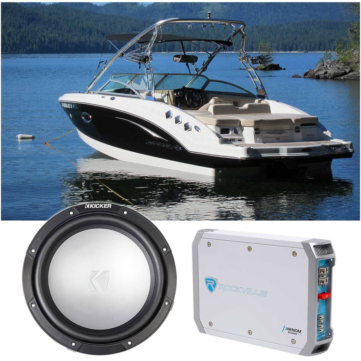 10 Free Air Marine Subwoofer with Amplifier R43760