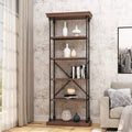 5-Shelf Wood & Metal Etagere Bookcase O277