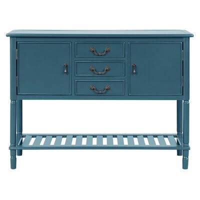 Green 3 Drawers Console Table D28658