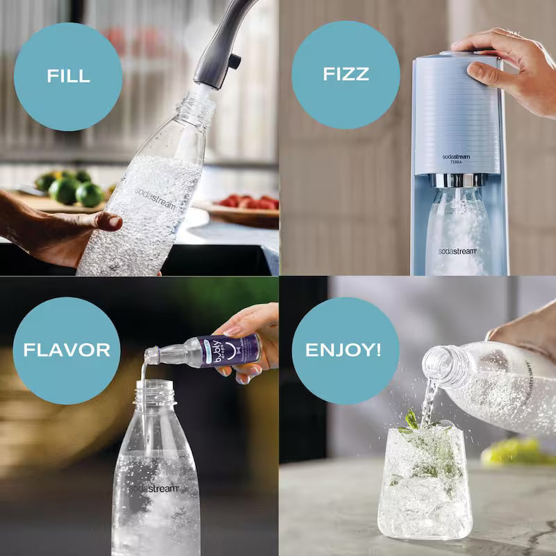 Misty Blue Soda Machine and Sparkling Water Maker Kit I6605