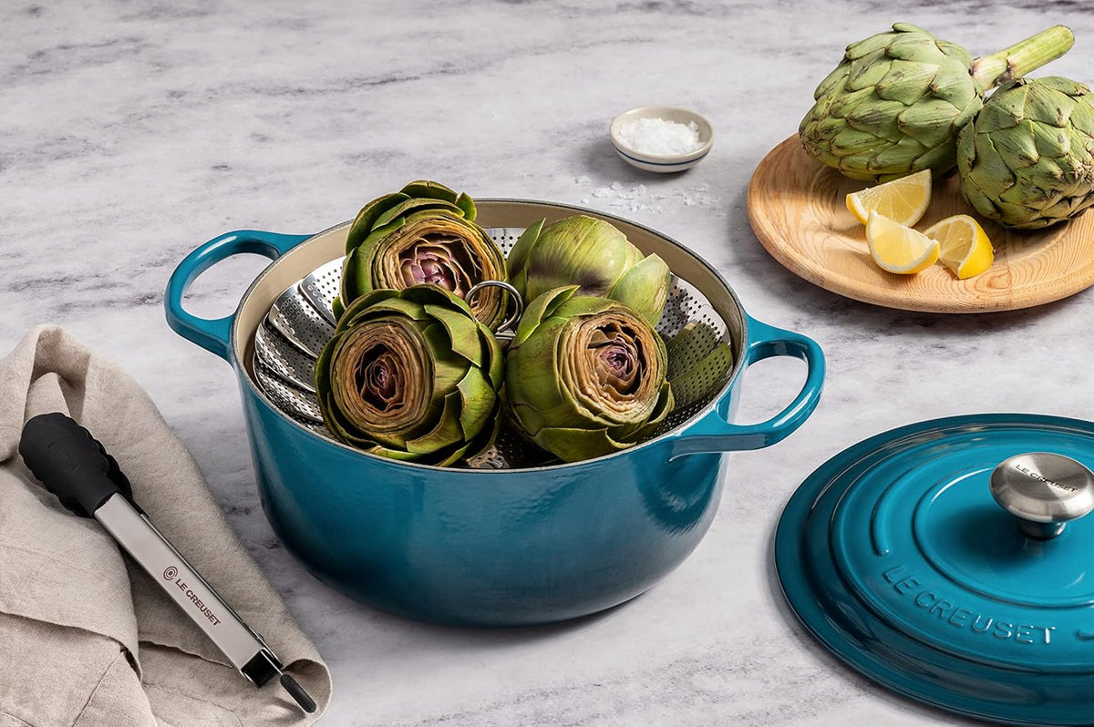 Enameled Cast Iron Round Dutch Oven, 5.5 qt., Deep Teal M64251