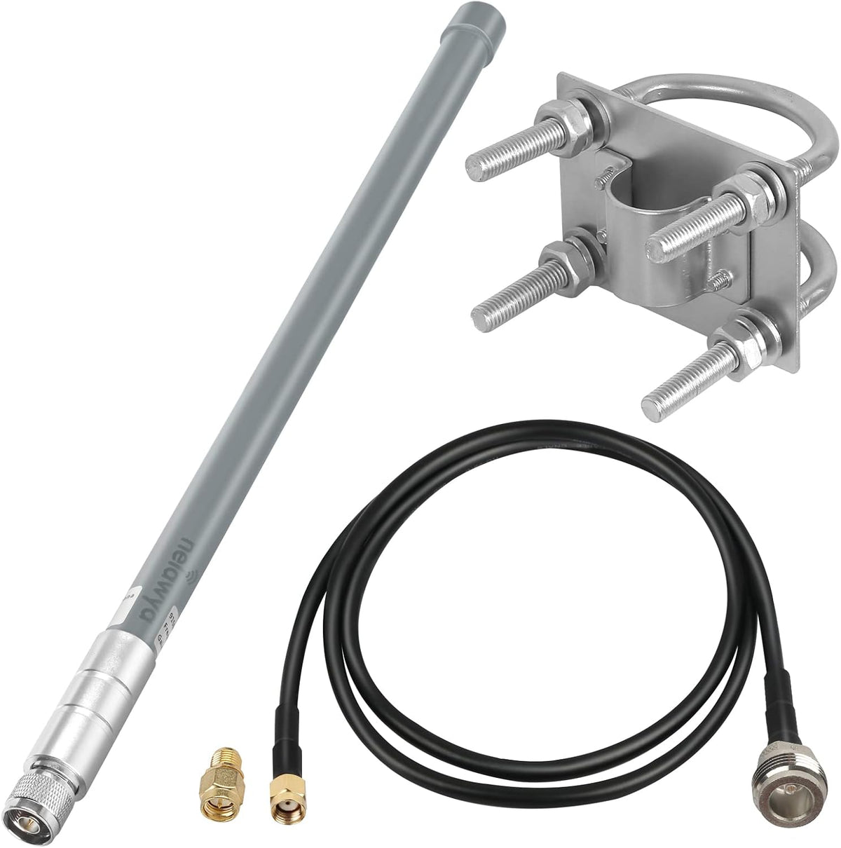 8dBi LoRa Antenna 915Mhz Omni-Directional Antenna with 10ft LMR200 Cable White 110cm R39604
