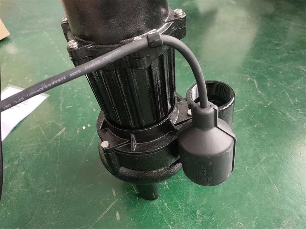 1/2 HP 5400GPH Cast Iron Sewage Pump with Piggy Back Tether Float Switch N11264