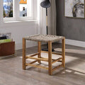17.75&& Wide Square Footstool Ottoman Sand M645