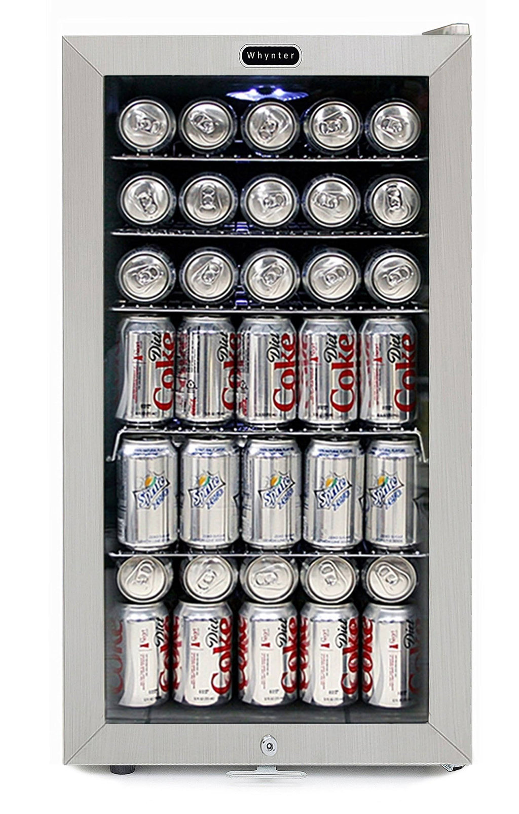 Stainless Steel Beverage Refrigerator With Lock Q116
